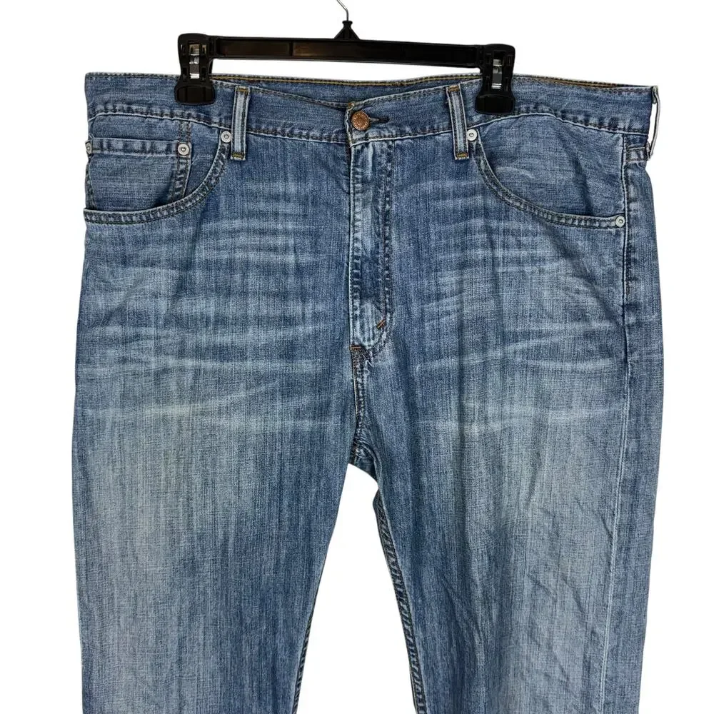 Levi's 505 Jeans Mens 38x32 Blue Denim Cotton Regular Fit Straight Leg Zip‎ Fly